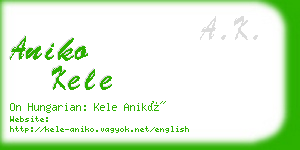 aniko kele business card